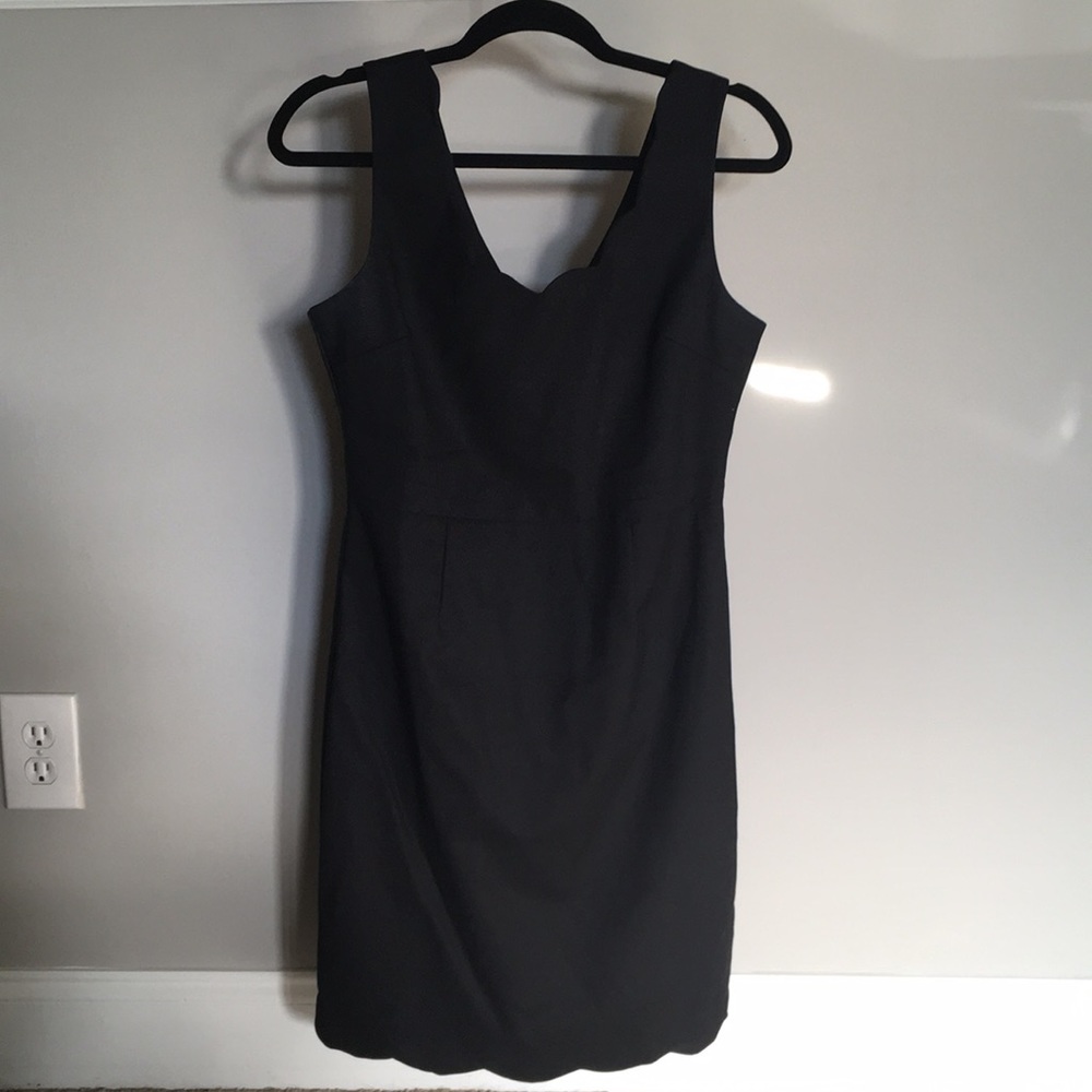 Black Scalloped Cocktail Dress